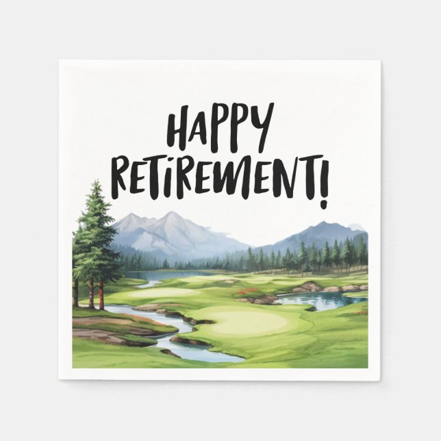 Guardanapo De Papel Golf Fairway Farewell: Reforma no Verde (Frente)