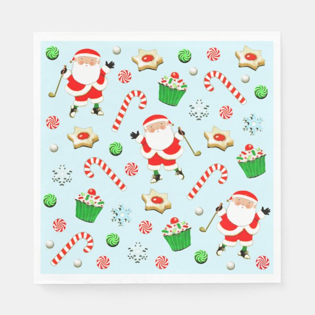 Guardanapo De Papel Golf Holiday Party Paper Napkins (Frente)