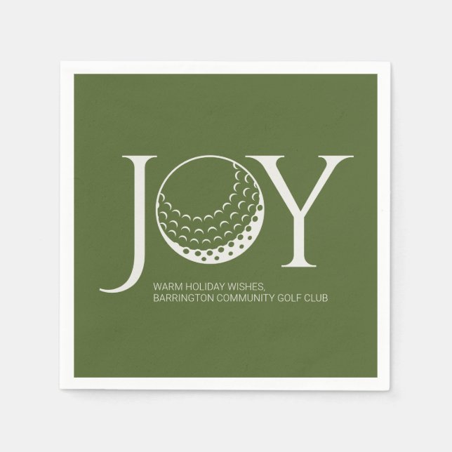 Guardanapo De Papel Golf Joy & Peace Green Christmas (Frente)