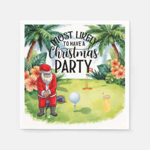 Guardanapo De Papel Golf Natal Mais provável ter Festa de Natal