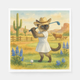 Guardanapo De Papel Golf Texas Aniversário Temático para Amantes de Ga