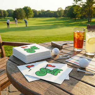 Guardanapo De Papel Golf Wang Verde Vibrante e Vermelho
