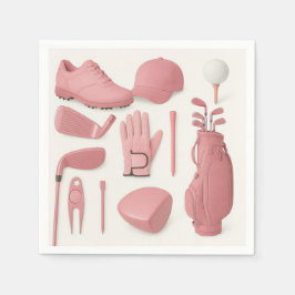 Guardanapo De Papel Golfe em tema rosa para dama-golfe
