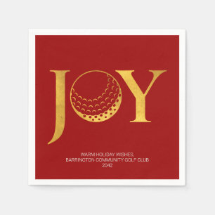 Guardanapo De Papel Golfe Joy Peace Red Christmas