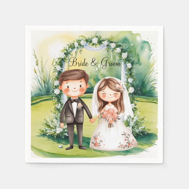 Guardanapo De Papel Golfe temido pela Festa de casamento de Golfer (Frente)