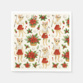 Guardanapo De Papel Golfer Christmas temido com equipamento de golfe