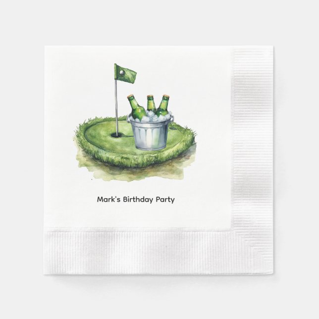 Guardanapo De Papel Golfer  Let's Par Tee for Party  (Frente)