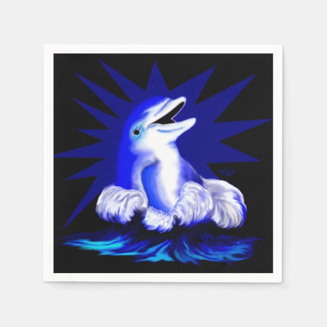 Guardanapo De Papel Golfinho sorridente (Frente)