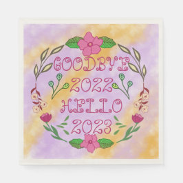 GUARDANAPO DE PAPEL GOODBYE 20XX OLÁ 20XX