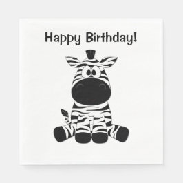 Guardanapo De Papel Goofy Zebra Happy Birthday