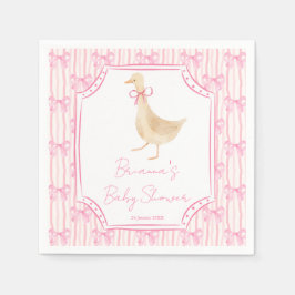 Guardanapo De Papel Goose nursery rhymes baby shower pink personalized
