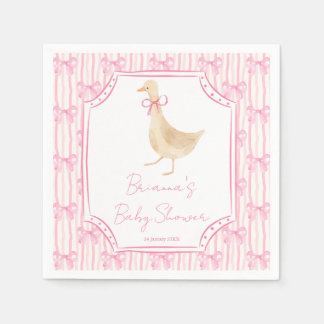 Guardanapo De Papel Goose nursery rhymes baby shower pink personalized