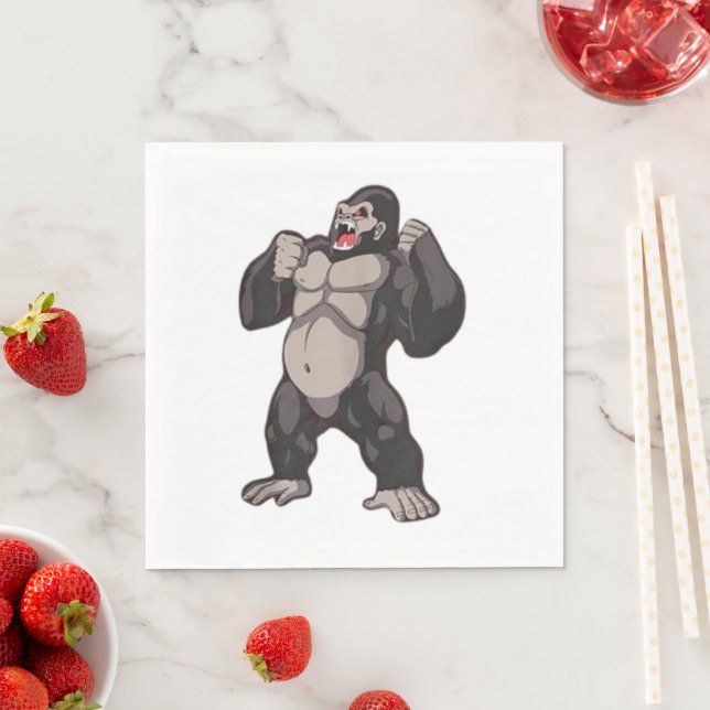 Guardanapo De Papel Gorilla Roaring Ape Monkey (Insitu)