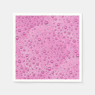 Guardanapo De Papel Gotas de água rosa quente