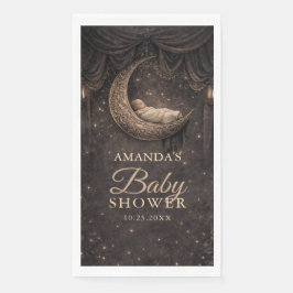 Guardanapo De Papel Gothic Crescent Moon Stars Baby Shower