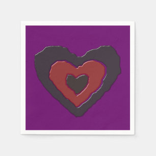 Guardanapo De Papel Gothic Derretendo Amor Papel Cardíaco Nápoles