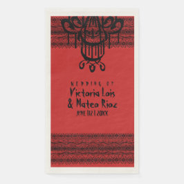 Guardanapo De Papel Gótico Lace Chandelier Red Black