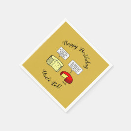 Guardanapo De Papel Gouda e Jack Cheese Provando Festa de aniversário