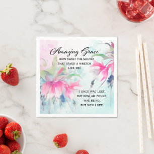 Guardanapo De Papel Graça incrível como doce o som do hino cristão