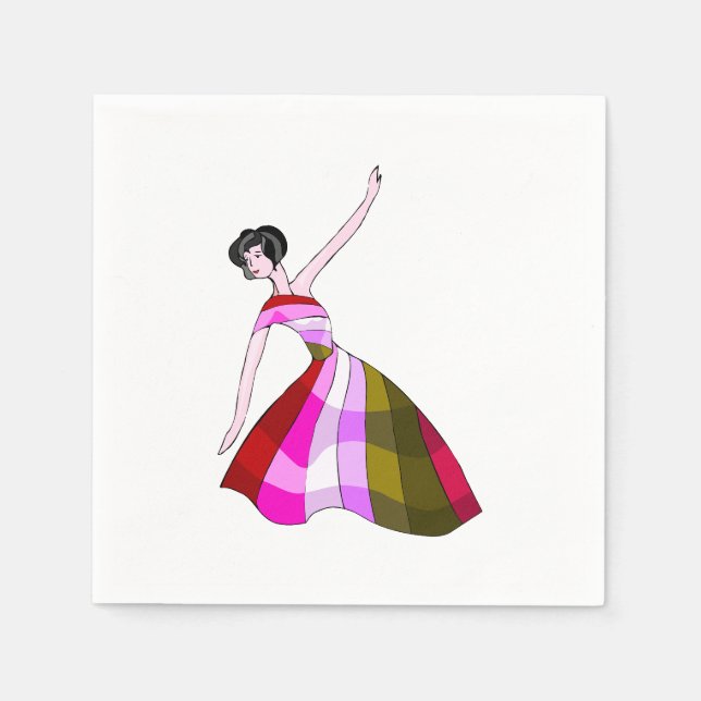 Guardanapo De Papel Graceful Dance Move Napkins (Frente)