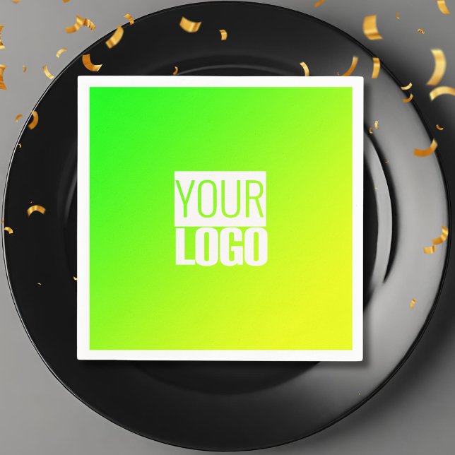 Guardanapo De Papel gradiente amarelo verde - seu logotipo (Criador carregado)