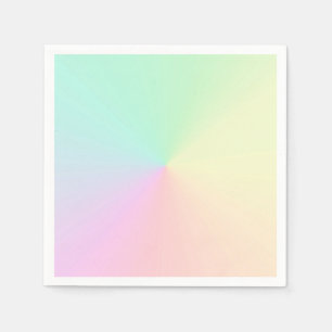 Guardanapo De Papel Gradiente Mudado Ombre Arco-Íris Estético Pastel