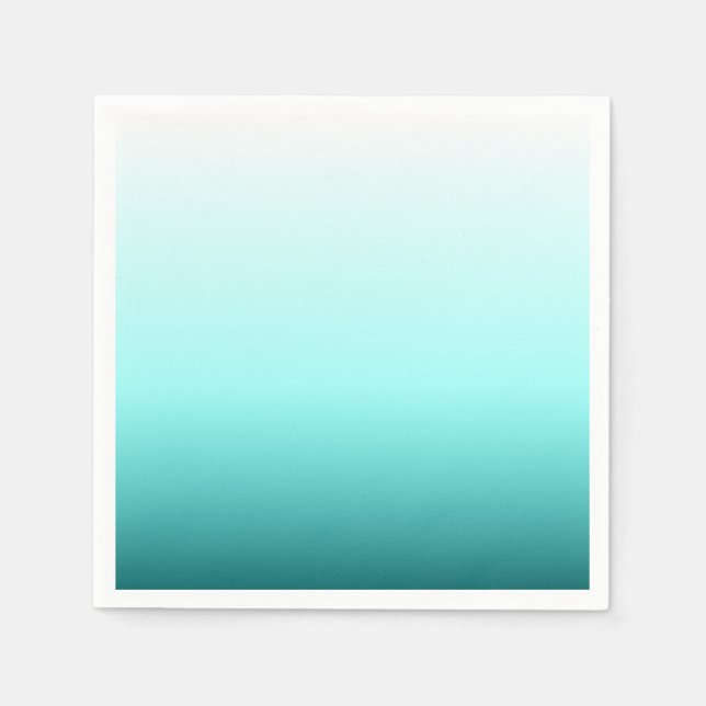 Guardanapo De Papel Gradiente Ombre Azul Água (Frente)
