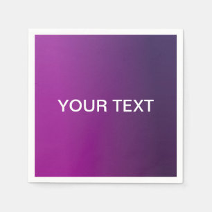 Guardanapo De Papel Gradiente Roxo Ombre Moderno & Texto Branco Editáv