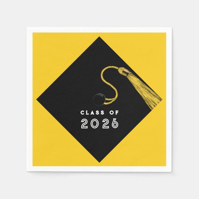 Guardanapo De Papel Graduação 2025 - Amarelo (Frente)