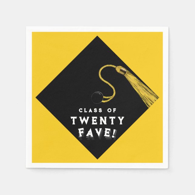 Guardanapo De Papel Graduação 2025 - Amarelo (Frente)