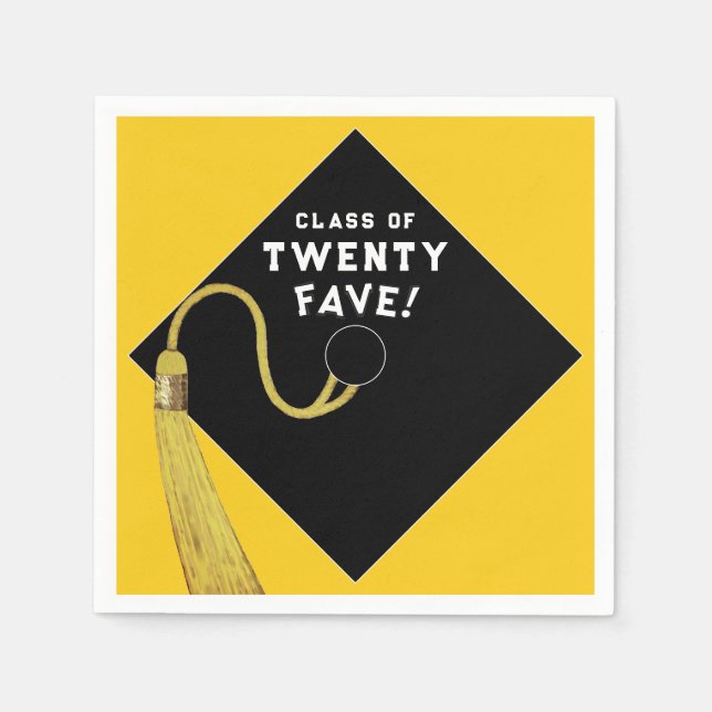 Guardanapo De Papel Graduação 2025 - Amarelo (Frente)
