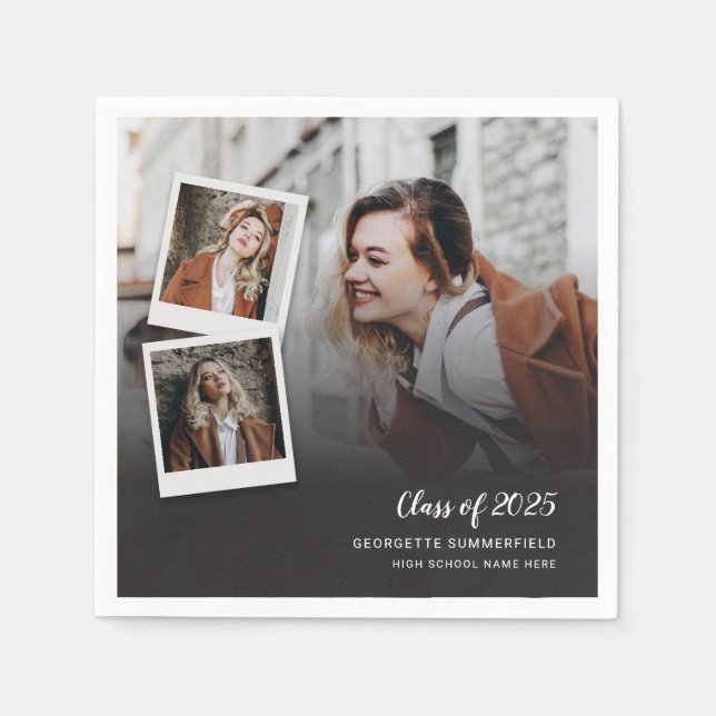 Guardanapo De Papel Graduação 2025 Fotos de Formando (Frente)