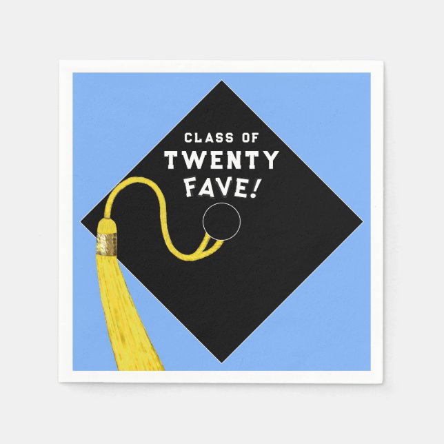 Guardanapo De Papel Graduação 2025 - Partido Azul Claro (Frente)