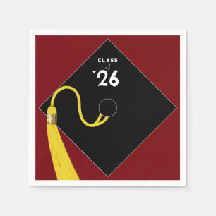 Guardanapo De Papel Graduação 2025 Partido Maroon