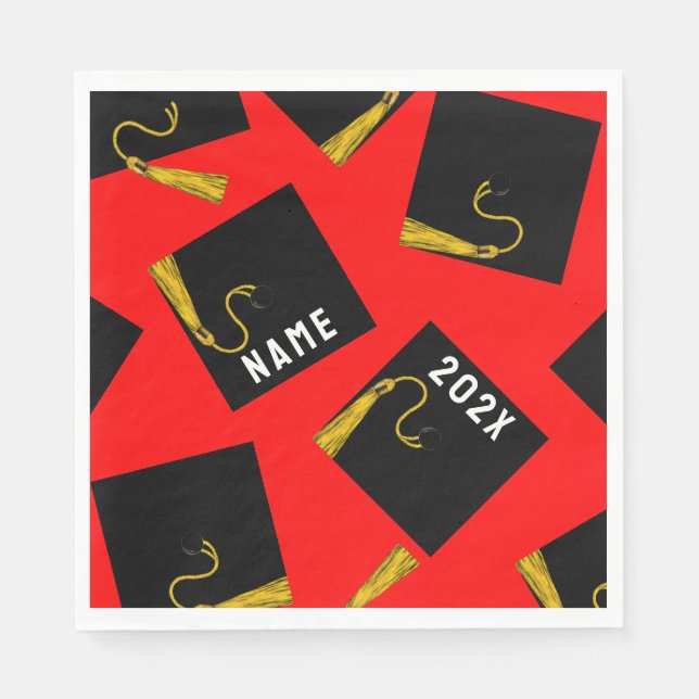 Guardanapo De Papel Graduação 2025 Vermelho (Frente)