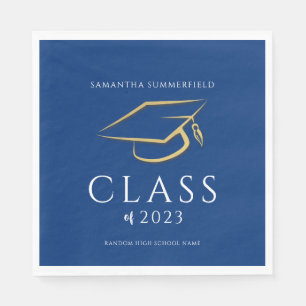 Guardanapo De Papel Graduação 2026 Azul Dourado Papel de Festas de Gra