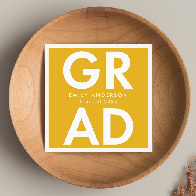 Guardanapo De Papel Graduação Amarelo de Formando Negrito (Criador carregado)