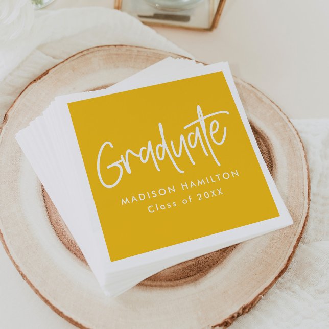Guardanapo De Papel Graduação Amarelo de Script de Pré-Disquete (Criador carregado)