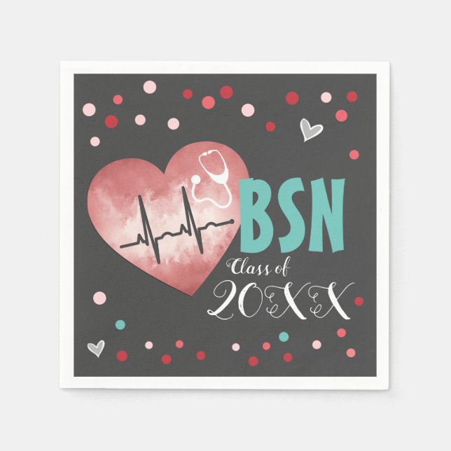 Guardanapo De Papel Graduação BSN Grau de Enfermagem Classe de (Frente)