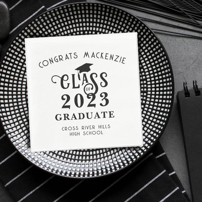 Guardanapo De Papel Graduação Classe Ano Graus Cor Personalizada (Criador carregado)