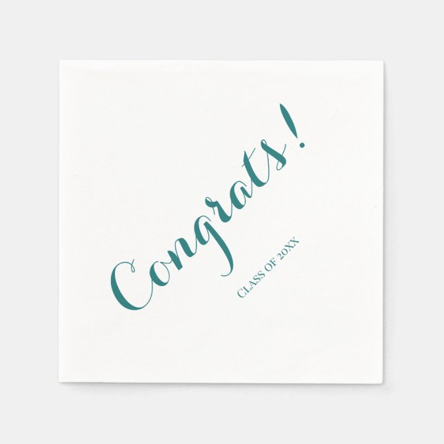 Guardanapo De Papel Graduação "Classe de" Graduação Verde (Frente)