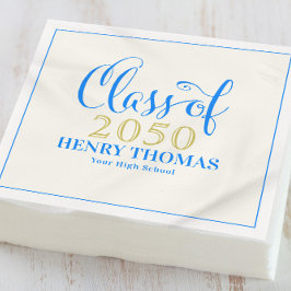 Guardanapo De Papel Graduação Classe de Script Minimalista Moderna de