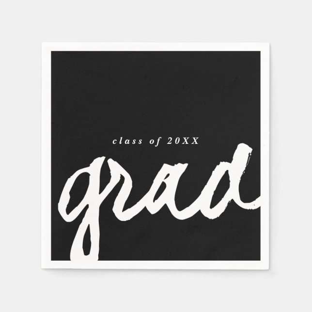 Guardanapo De Papel Graduação com Letra Simples | Festa de Formatura (Frente)