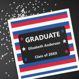 Guardanapo De Papel Graduação de Estrelas e Stripes Patrióticas