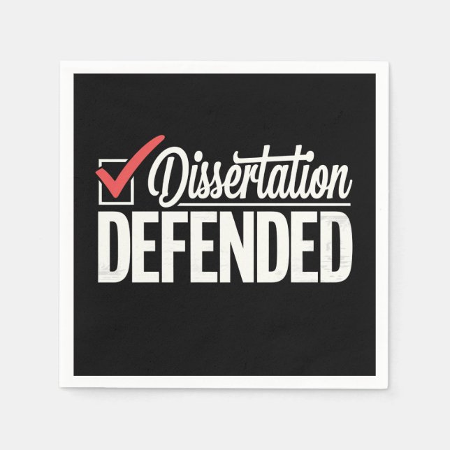 Guardanapo De Papel Graduação de Formando PhD Defendida por Dissertaçã (Frente)