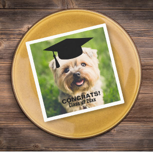 Guardanapo De Papel Graduação de Foto de Cão Engraçado Classe Personal