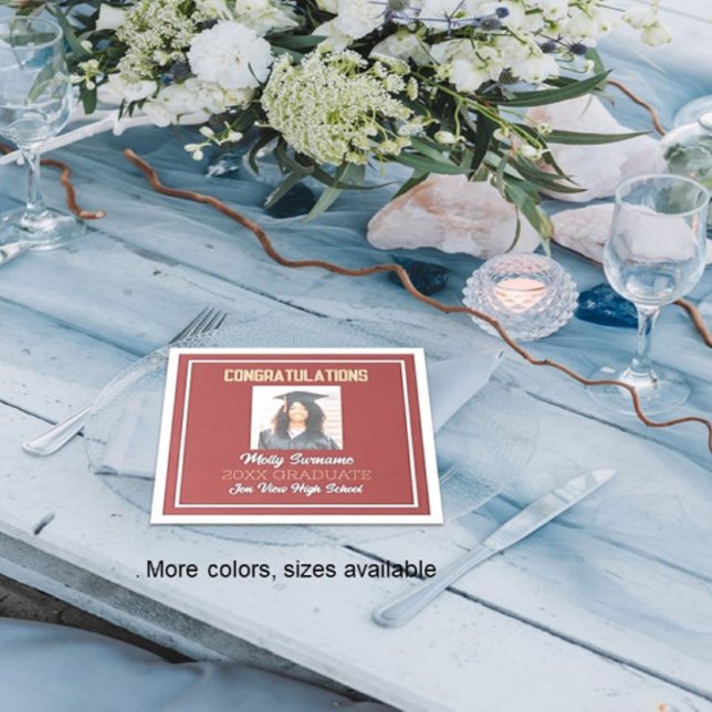 Guardanapo De Papel Graduação de Foto em Tempo de Festa Napkin (Criador carregado)