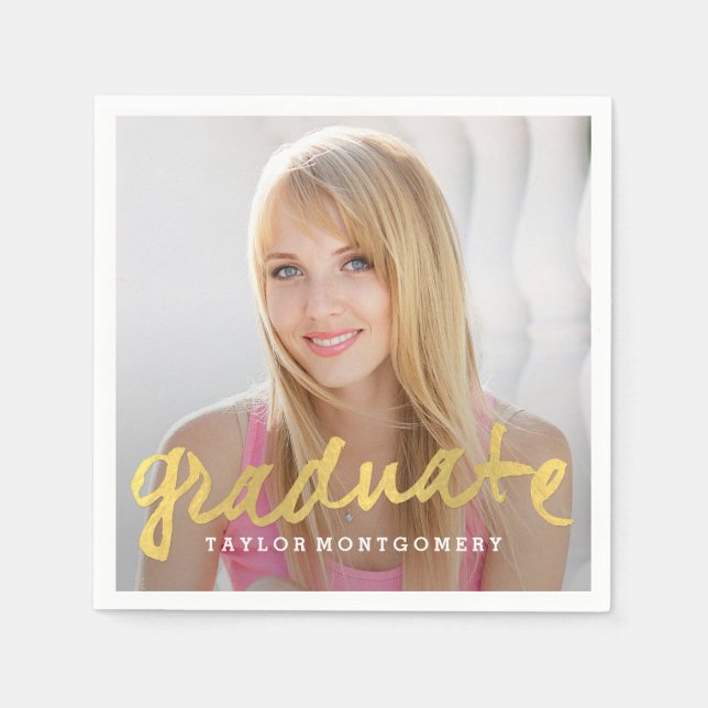 Guardanapo De Papel Graduação de Fotos, Feliz Bruto, Napkins (Frente)