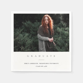 GUARDANAPO DE PAPEL GRADUAÇÃO DE FOTOS PERSONALIZADA CLEAN MODERNA MÍN