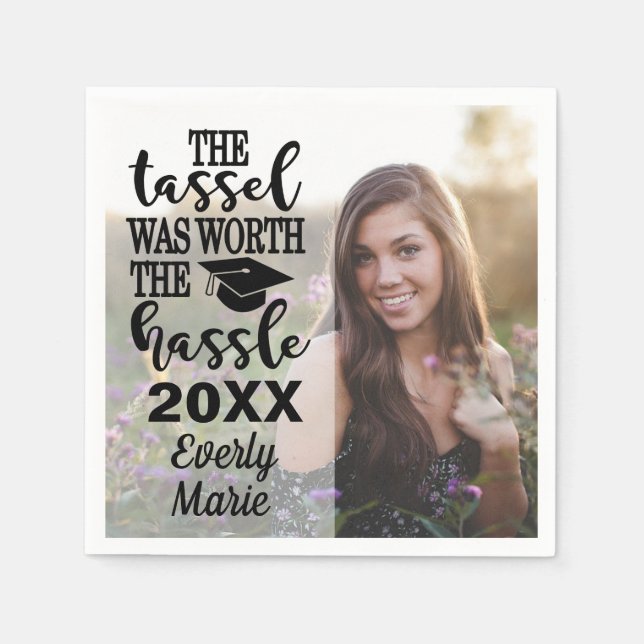 Guardanapo De Papel Graduação de Napkins com Foto (Frente)